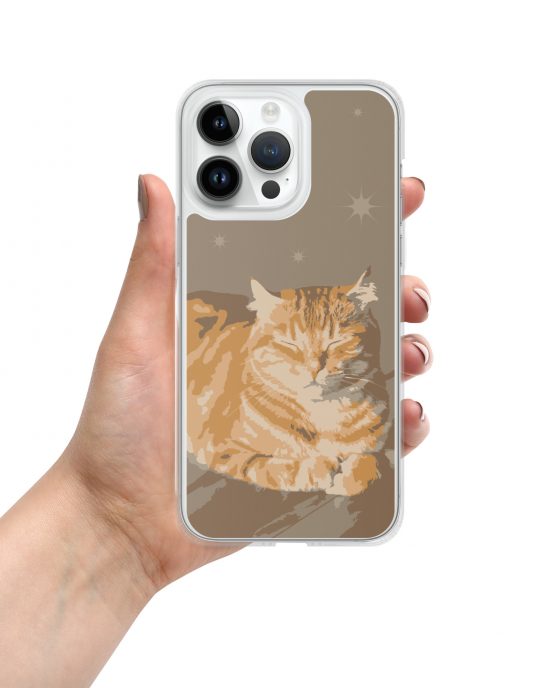 Cute Sleeping Cat iPhone Case for sale